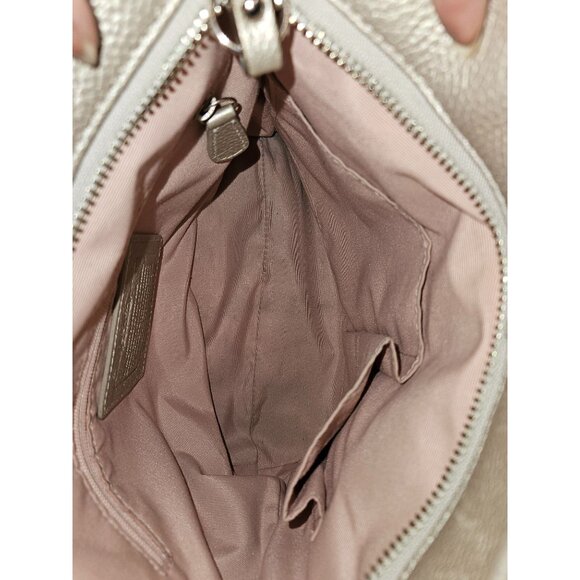 Coach Metallic Pebble Leather Chain Convertible Shoulder/Crossbody Bag - Picture 13 of 13